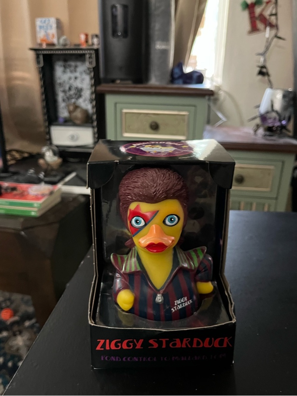 Ziggy Starduck Collectible Rubber Duck - Yellow with Red and Blue Face Paint